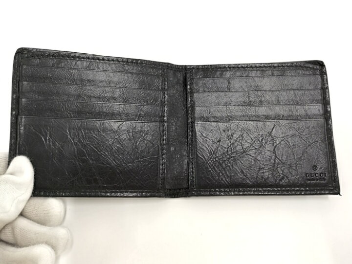 楽天市場】【中古】GUCCI インターロッキングG 札入れ レザー ブラック  