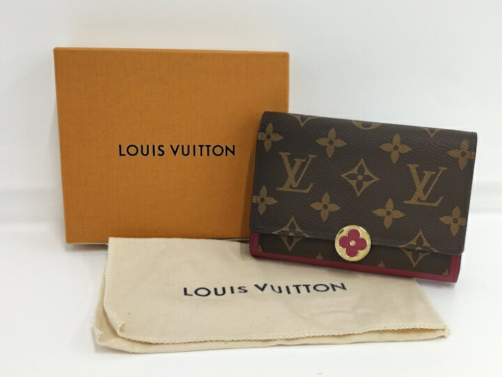 楽天市場】【中古】LOUIS VUITTON ポルトフォイユ フロール コンパクト  
