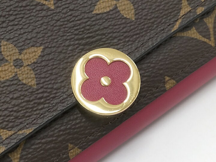 楽天市場】【中古】LOUIS VUITTON ポルトフォイユ フロール コンパクト 