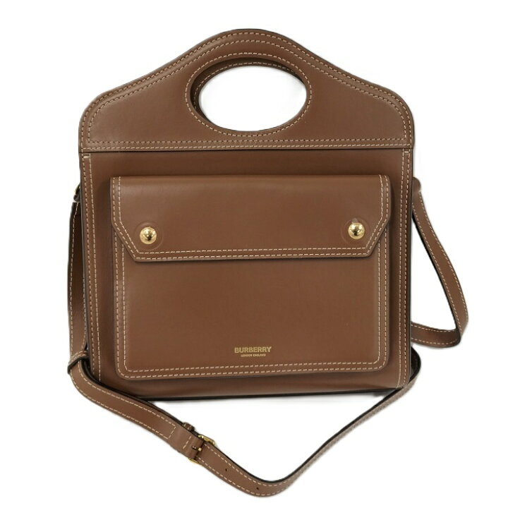 楽天市場】【中古】BURBERRY ショルダーバッグ レザー ブラウン 