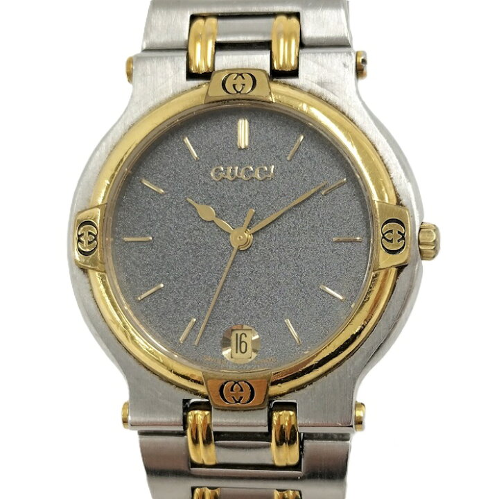 楽天市場】【中古】GUCCI メンズ 腕時計 クオーツ デイト コンビ SS GP  