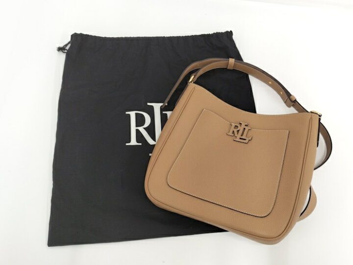 楽天市場】【中古】LAUREN RALPH ショルダーバッグ レザー ベージュ 