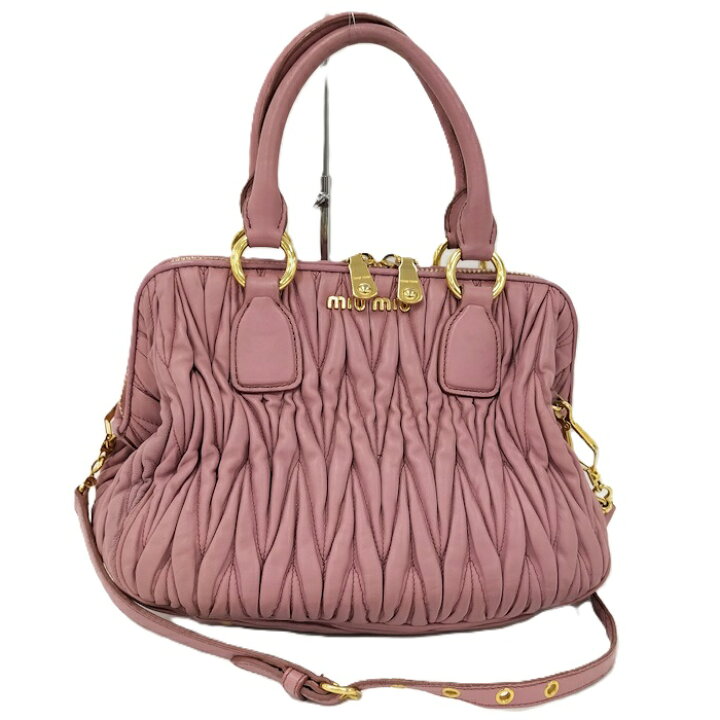 楽天市場】【中古】MIU MIU マテラッセ 2WAYハンドバッグ レザー 