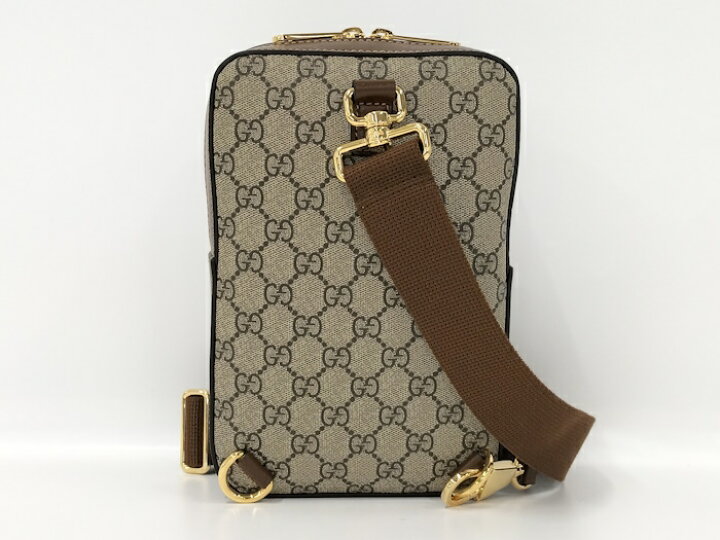 楽天市場】【中古】GUCCI ショルダーバッグ GGスプリーム PVC レザー 