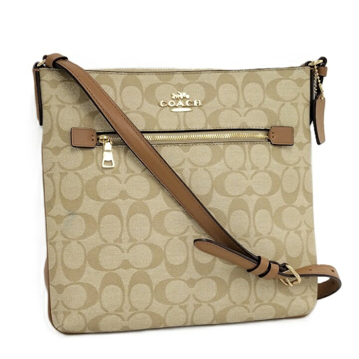 楽天市場】【中古】COACH ショルダーバッグ シグネチャー PVC レザー 