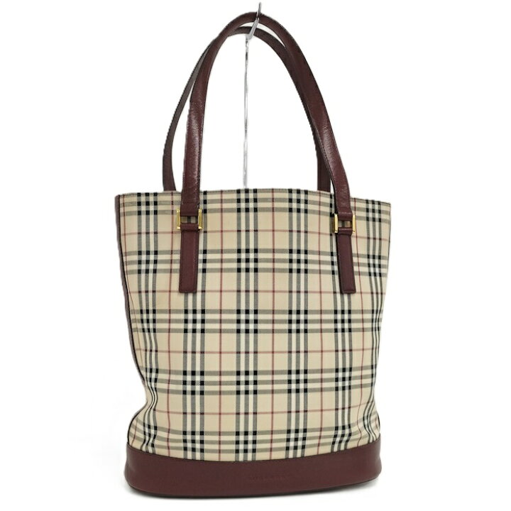 楽天市場】【中古】BURBERRY トートバッグ ノバチェック キャンバス 