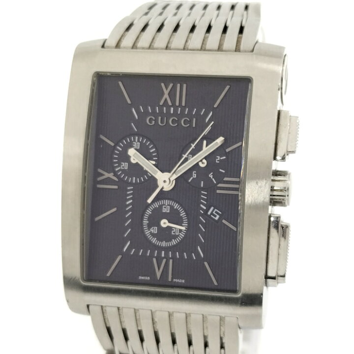 楽天市場】【中古】GUCCI メンズ腕時計 クロノグラフ SS クオーツ 