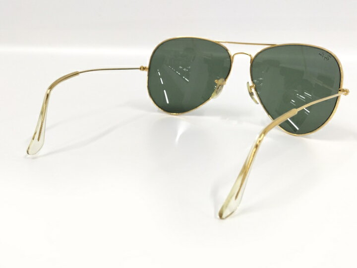 楽天市場】【中古】RayBan サングラス アビエイター ブラック ゴールド  