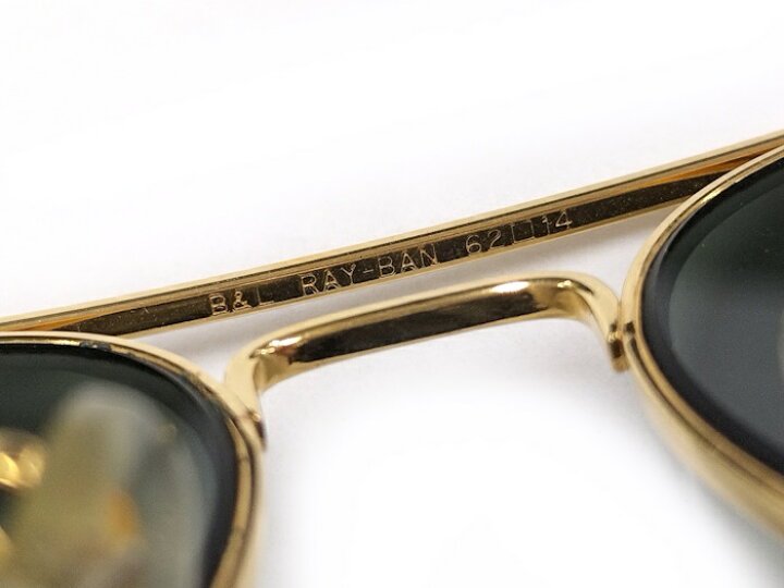 楽天市場】【中古】RayBan サングラス アビエイター ブラック ゴールド  
