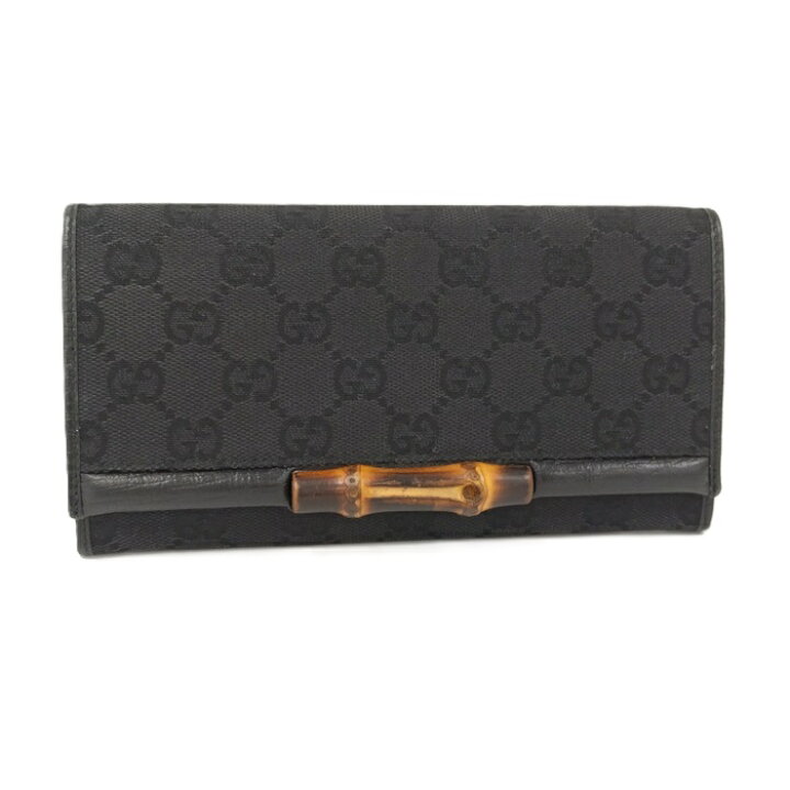 楽天市場】【中古】GUCCI 二つ折り長財布 バンブー GGキャンバス 