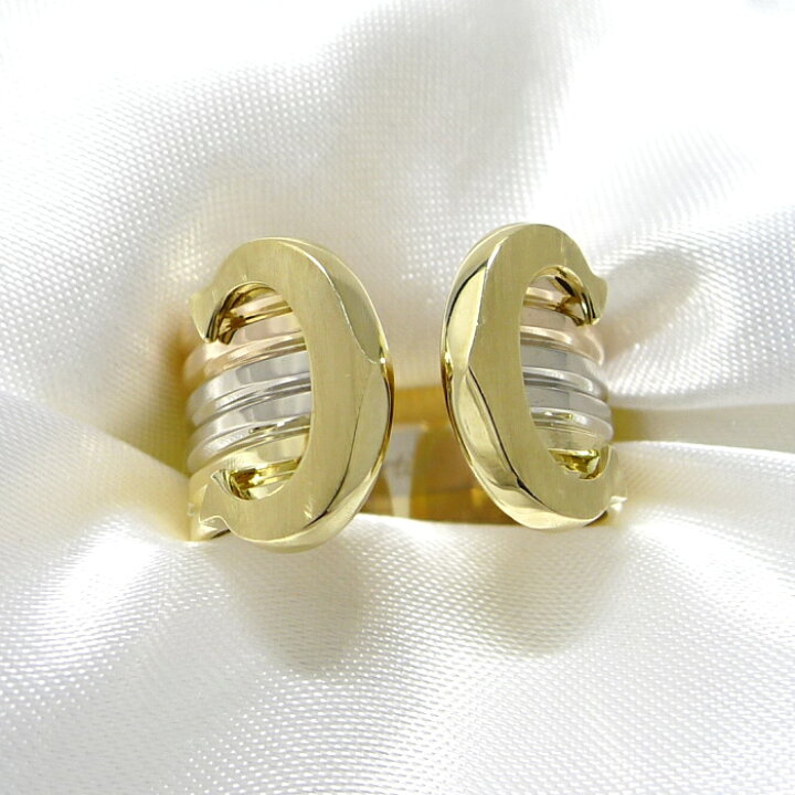 楽天市場】【中古】Cartier 2Cリング 750YG WG PG K18YG WG PG スリー  