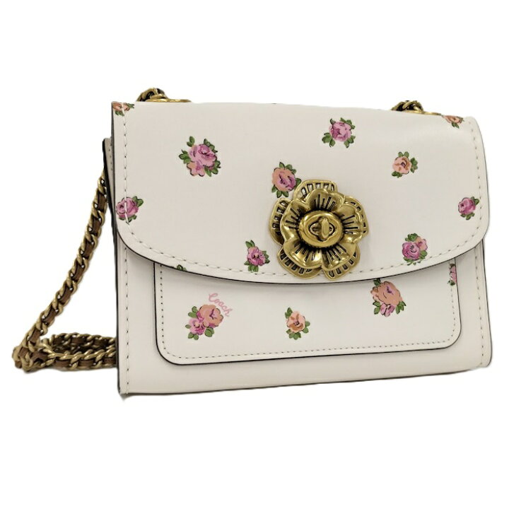 楽天市場】【中古】COACH ショルダーバッグ フラワープリント レザー 