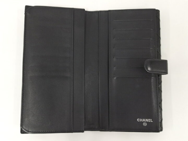 楽天市場】【中古】CHANEL 二つ折り長財布 ビコローレ ブラック  