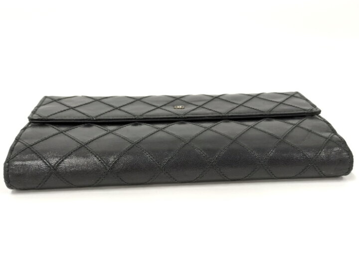 楽天市場】【中古】CHANEL 二つ折り長財布 ビコローレ ブラック  