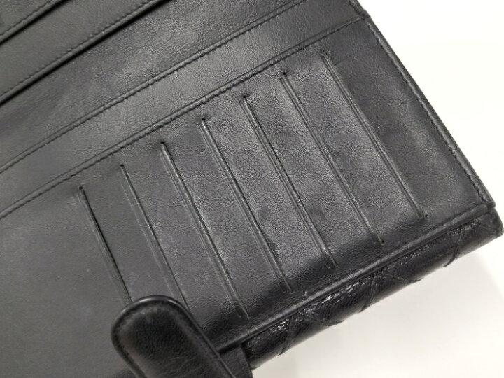 楽天市場】【中古】CHANEL 二つ折り長財布 ビコローレ ブラック  
