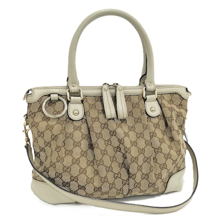 楽天市場】【中古】GUCCI スーキー 2WAYハンドバッグ GGキャンバス 