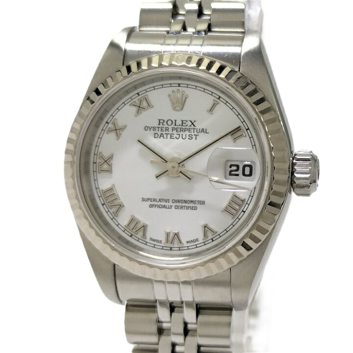 楽天市場】【中古】ROLEX デイトジャスト 自動巻き SS ホワイトローマ  