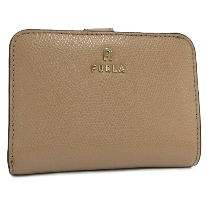 楽天市場】【中古】FURLA 二つ折り財布 カメリア レザー ブラウン  