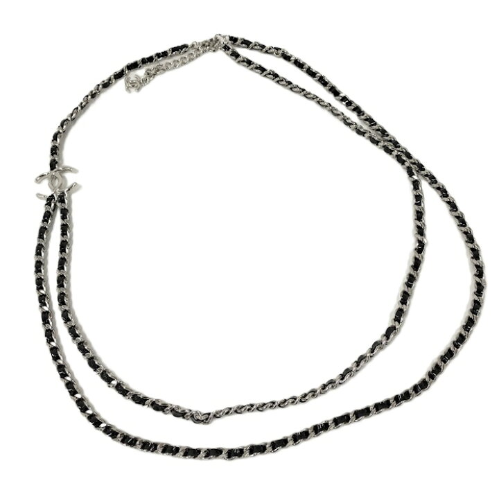 楽天市場】【中古】CHANEL チェーンベルト ココマーク レザー メッキ 