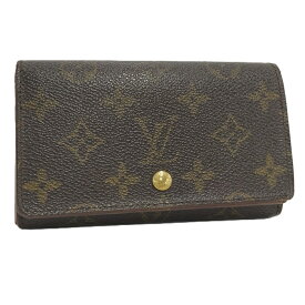 【中古】LOUIS VUITTON 二つ折り長財布 ポルトビエトレゾール モノグラム ブラウン M61320