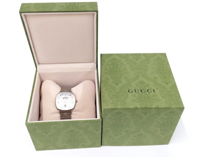 楽天市場】【中古】GUCCI 腕時計 グリップ クオーツ SS ホワイト文字盤 