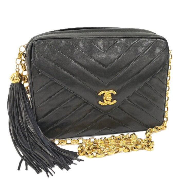 楽天市場】【中古】CHANEL チェーンショルダーバッグ Vステッチ 