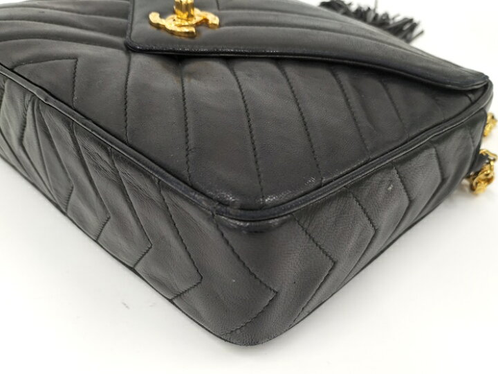 楽天市場】【中古】CHANEL チェーンショルダーバッグ Vステッチ 