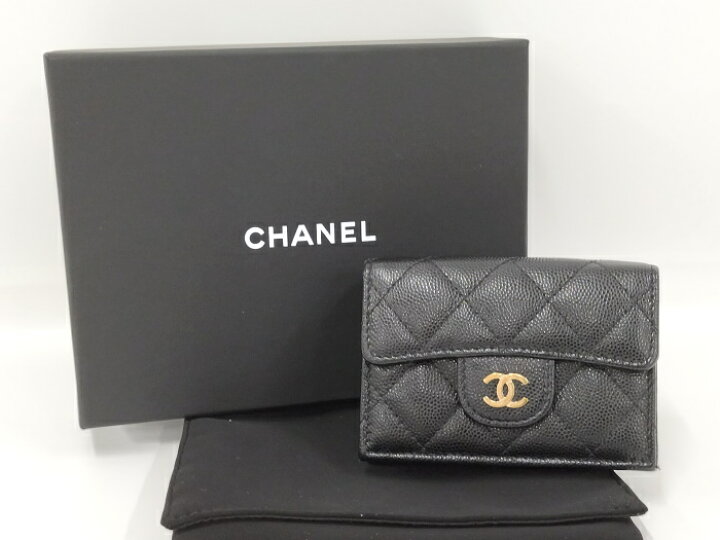 楽天市場】【中古】CHANEL マトラッセ コンパクトウォレット キャビア  