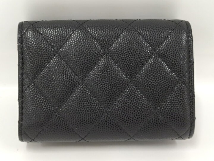 楽天市場】【中古】CHANEL マトラッセ コンパクトウォレット キャビア  
