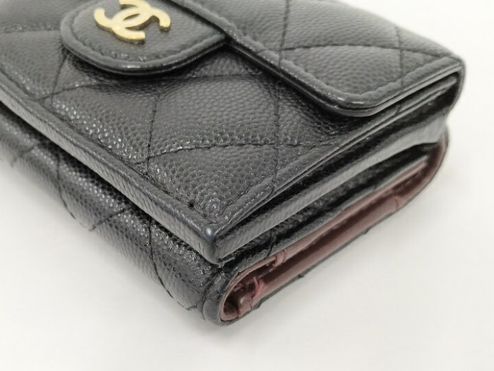 楽天市場】【中古】CHANEL マトラッセ コンパクトウォレット キャビア  