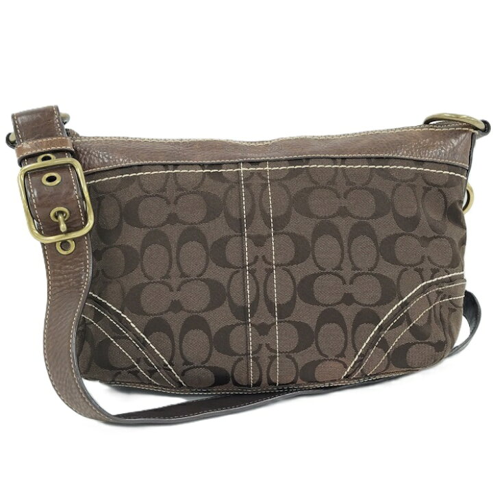 ✨COACH　ショルダーバッグ アイボリー/ブラウン　シグネチャー 10561 エミリー ショルダー バッグ・シグネチャー キャンバス