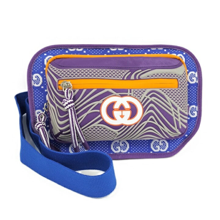 楽天市場】【中古】GUCCI ベルトバッグ GGナイロン ラバー パープル系 