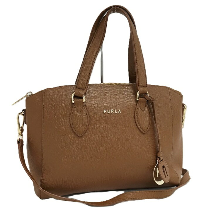 楽天市場】【中古】FURLA 2WAYハンドバッグ ショルダーバッグ レザー 