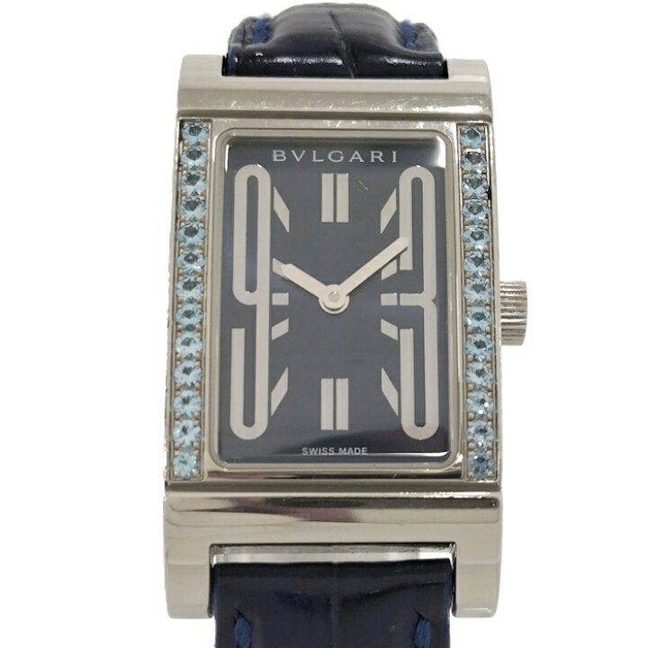 楽天市場】【中古】BVLGARI レッタンロゴ レディース 腕時計 SSレザー  