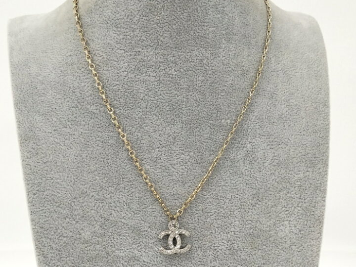 楽天市場】【中古】CHANEL ネックレス ラインストーン ココマーク 