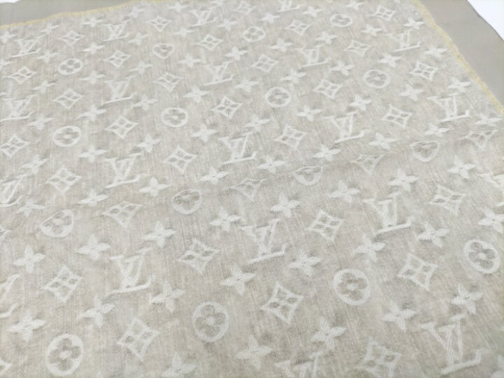 楽天市場】【中古】LOUIS VUITTON スカーフ コットン100％ グレー  
