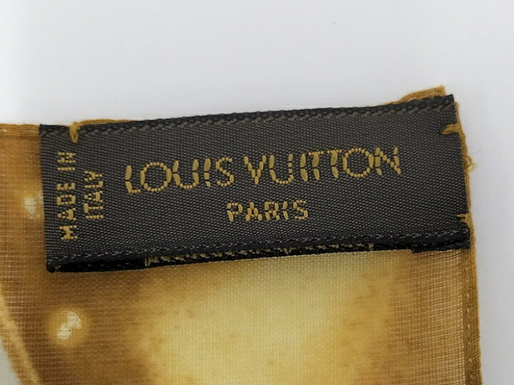 楽天市場】【中古】LOUIS VUITTON スカーフ コットン100％ グレー  