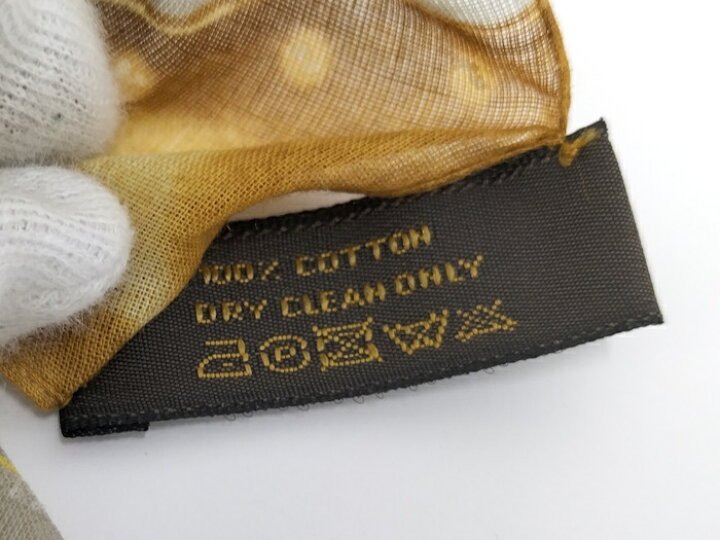 楽天市場】【中古】LOUIS VUITTON スカーフ コットン100％ グレー  
