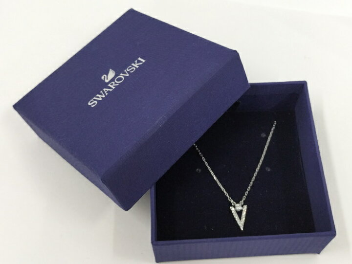楽天市場】【中古】SWAROVSKI ファンク ネックレス V字型 シルバー 