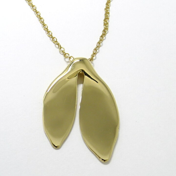 楽天市場】【中古】Tiffany＆Co. リーフ フィン ネックレス 750YG  