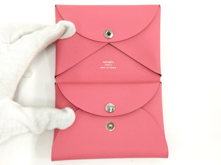 楽天市場】【中古】HERMES コインケース カルヴィ デュオ ピンク  