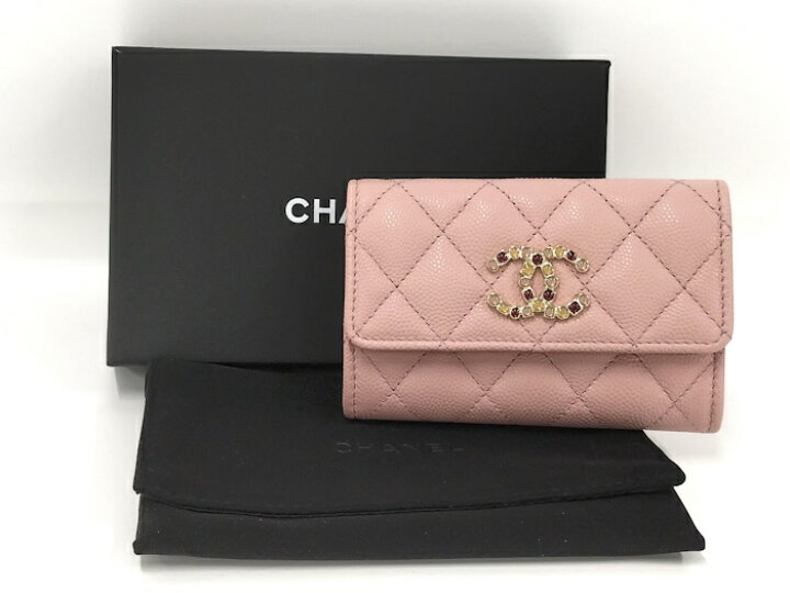 楽天市場】【中古】CHANEL カードケース レザー ピンク AP4093  