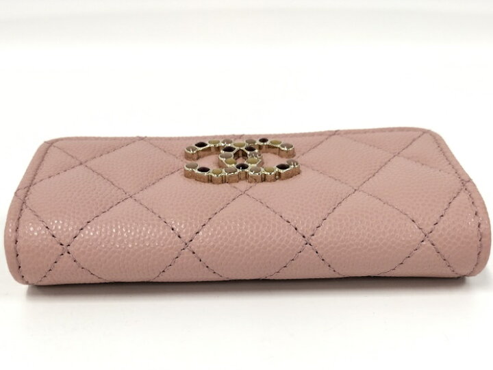 楽天市場】【中古】CHANEL カードケース レザー ピンク AP4093  