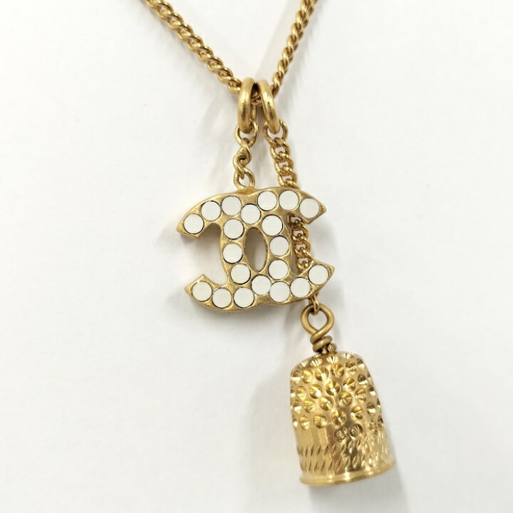 楽天市場】【中古】CHANEL ネックレス ココマーク ベルモチーフ メッキ 