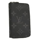 【中古】LOUIS VUITTON ジッピーコインパース コインケース モノグラム エクリプス M81662