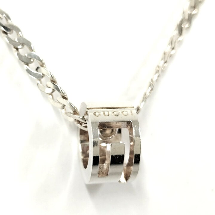 楽天市場】【中古】GUCCI カットアウト Gリング ネックレス シルバー 