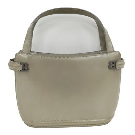 【中古】BALLY トートバッグ ハンドバッグ レザー グレー