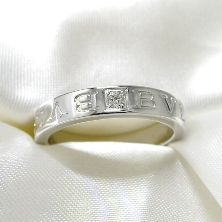 楽天市場】【中古】BVLGARI リング ダブルロゴ ブルガリブルガリ 750WG 