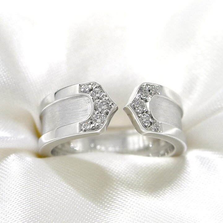 楽天市場】【中古】Cartier 2Cリング 750WG K18WG ホワイトゴールド 