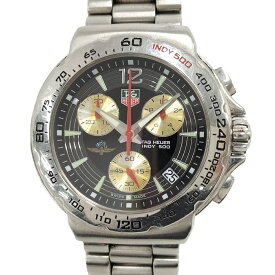 【中古】TAGHEUER フォーミュラ1 インディ500 メンズ 腕時計 クロノグラフ SS クオーツ ブラック文字盤 CAC111B